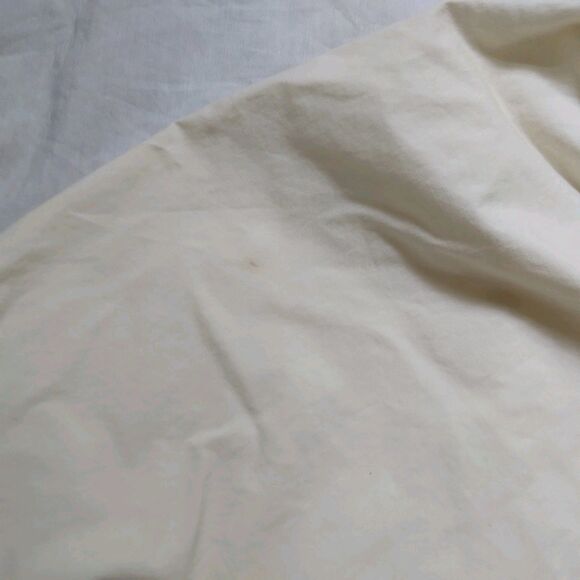 DKNY Milkmaid Style Cottage Core Ivory Peasant Blouse Puff Sleeve Womens Small - Picture 4 of 11